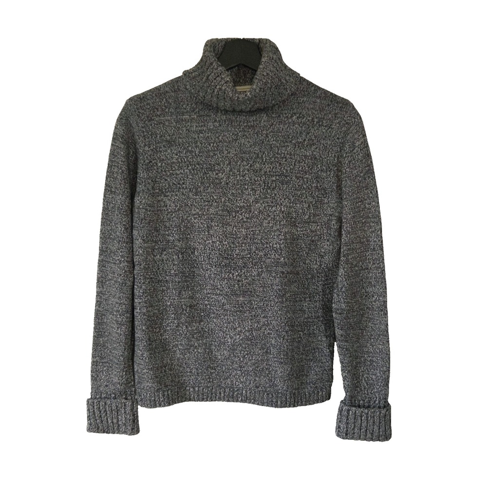 L.L. Bean Gray Marled Turtleneck Sweater Women's Size S Heavy Knit 272820